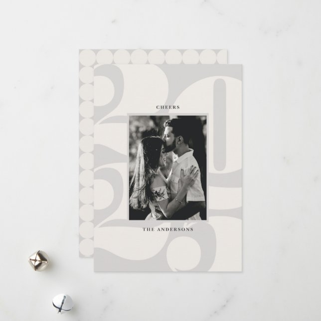 Fet nummer - nyårsofoto julkort (Fram/Back In Situ)