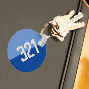 Fet nummerdesign. Nyckelring