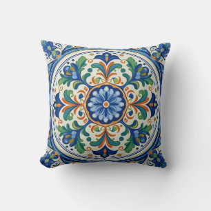 Fet och blå: Azulejo Artistry Kudde