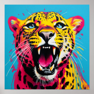 Fet och brant Poster av Cheetah Pop Art - Perfekt