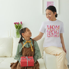 Fet och Bright: Anpassningsbarna Groovy Mamma Tie- T Shirt