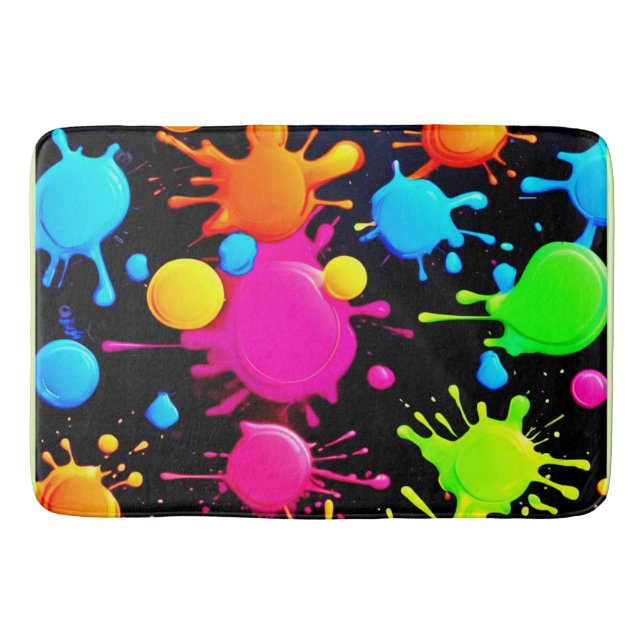 Fet och Bright Färg Stänk Badrumsmatta (Framsidan)