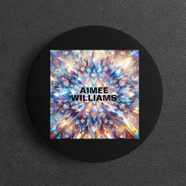 Fet och Bright Holografisk Crystal Fyrkantigt Visitkort