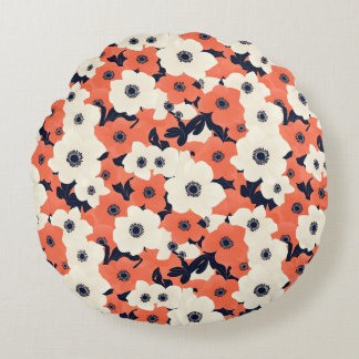 Fet och Chic Anemone Rund Kudde