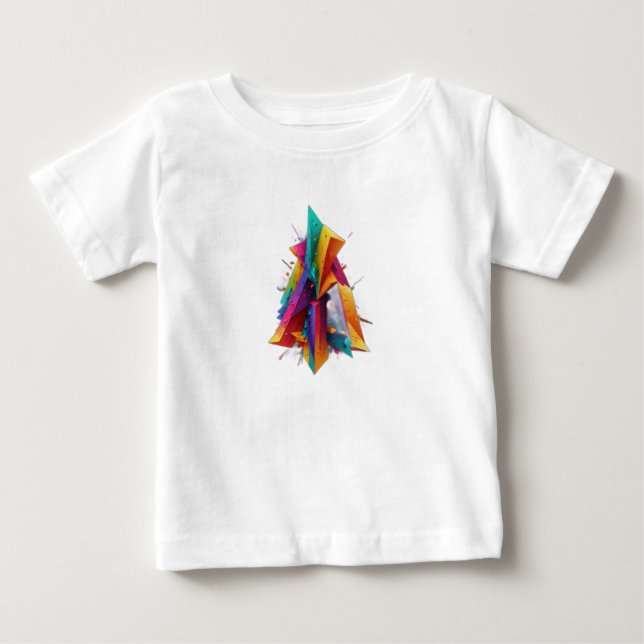 Fet och dynamisk "ANANT RAM CHEF" 3D Geometric Des T Shirt (Framsida)