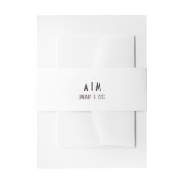 Fet och Edgy Bröllop Monogram Band För Inbjudningskort