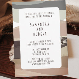 Fet och Edgy Oliv grönt Bröllop Inbjudningar