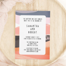 Fet och Edgy Orange Bröllop Inbjudningar