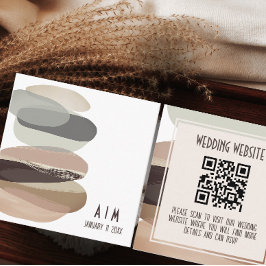 Fet och Edgy QR-kod för Oliv grönt Bröllop Tilläggskort