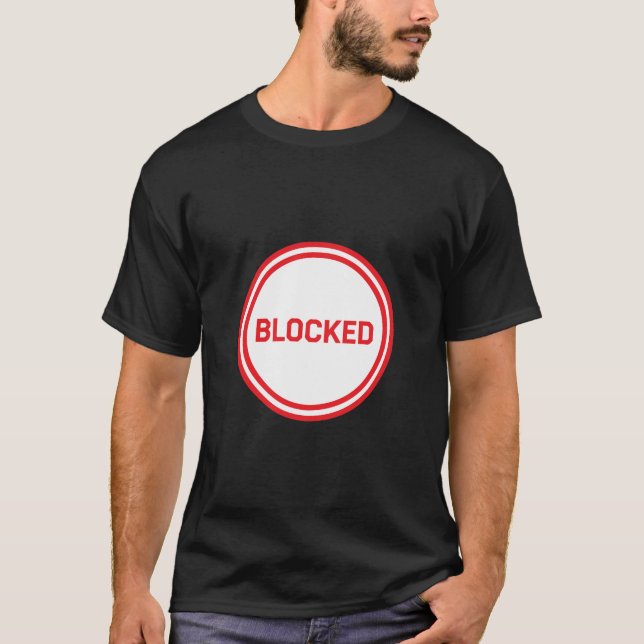 Fet och enkel "blockerad" textdesign t shirt (Framsida)