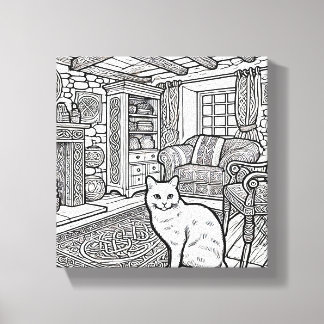 Fet och enkel katt nummer 3 canvastryck