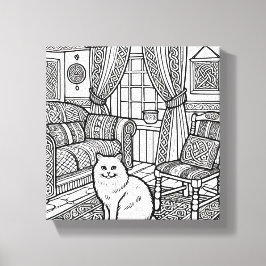 Fet och enkel katt nummer 9 canvastryck