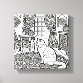 Fet och enkelt katt nr 10 canvastryck