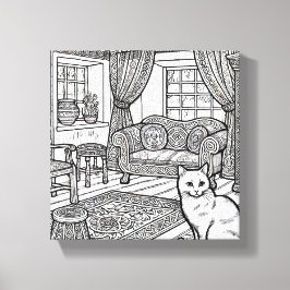 Fet och enkelt katt nr 20 canvastryck