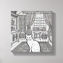 Fet och enkelt katt nr 21 canvastryck