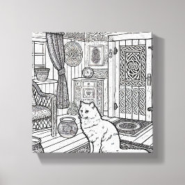 Fet och enkelt katt nr 22 canvastryck