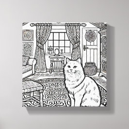 Fet och enkelt katt nr 27 canvastryck