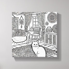 Fet och enkelt katt nr 31 canvastryck