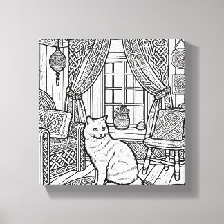 Fet och enkelt katt nr 36 canvastryck