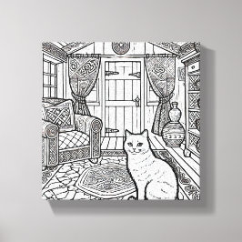 Fet och enkelt katt nr 38 canvastryck