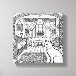Fet och enkelt katt nr 41 canvastryck