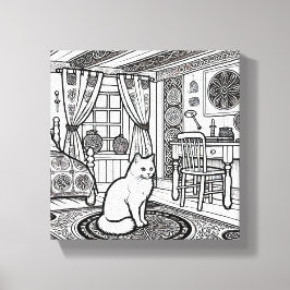 Fet och enkelt katt nr 43 canvastryck