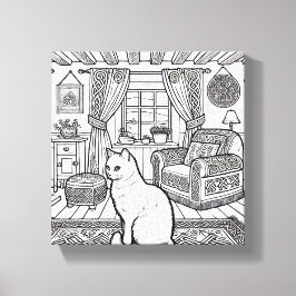 Fet och enkelt katt nr 46 canvastryck