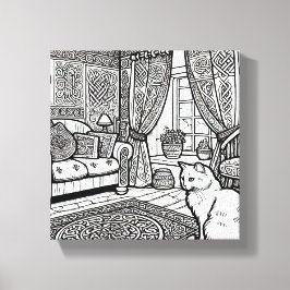 Fet och enkelt katt nummer 1 canvastryck