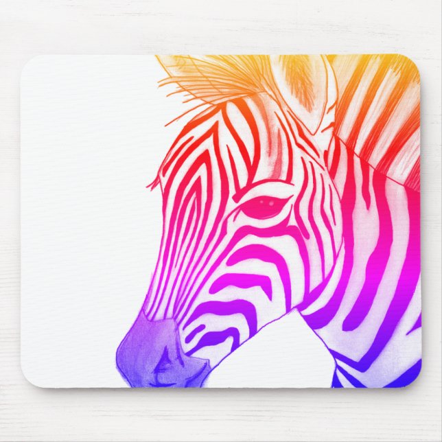 Fet och färglös zebra teckning musmatta (Framsidan)