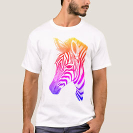 Fet och färglös zebra teckning t shirt