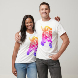 Fet och färglös zebra teckning t shirt