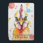 Fet och färglöst kycklingkonst Whimsical Farm Funy iPad Mini Skydd<br><div class="desc">Ge din rymd full energi med den här krångliga kycklingen! Biet har en närhet och sprider sig med ett livligt färg och konstnärligt uttryck. Den vita bakgrunden till flerfärgade cirklar förstärker den djärva detaljen i kycklingfjädrarna och ansiktsfunktionerna.</div>