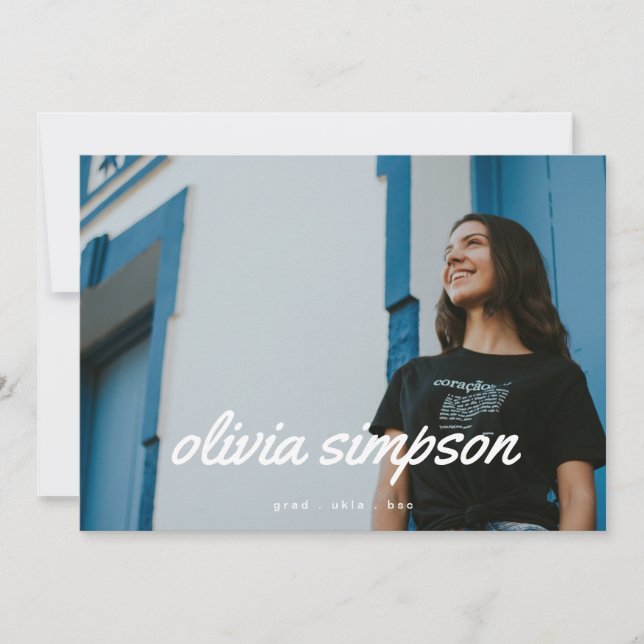 Fet- och färskskriptgrad Student 2-foto Meddelande (Framsida)