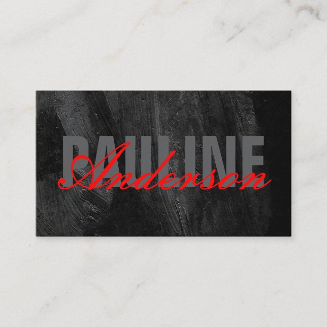 Fet och Finare | Black Struktur Visitkort (Framsida)