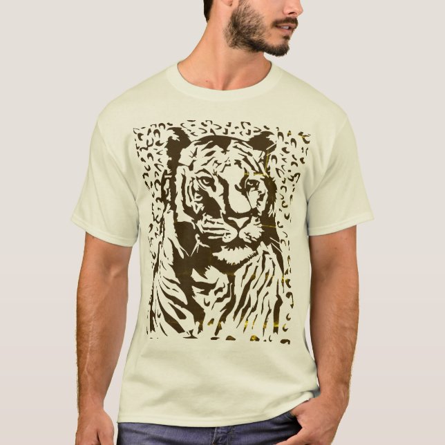 Fet och häftig tiger T-Shirt (Framsida)