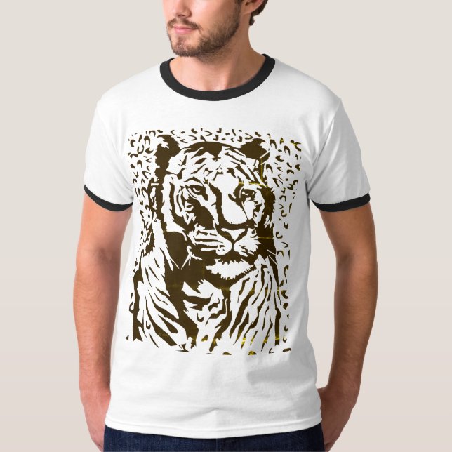 Fet och häftig tiger T-Shirt (Framsida)