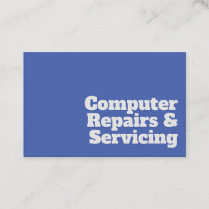 Fet och klar datorreparation och servicedesign visitkort