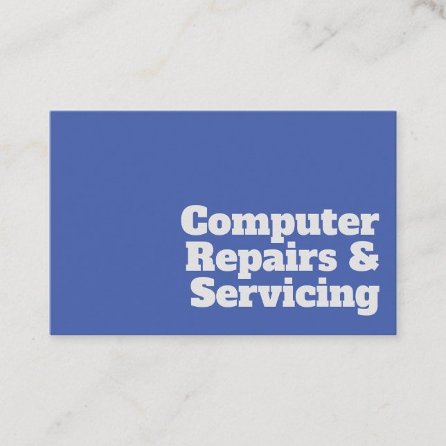 Fet och klar datorreparation och servicedesign visitkort (Framsida)