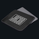 Fet och modern ditt namn eller Ord | Vit på svart Laptop Fodral<br><div class="desc">Fet och modern.</div>