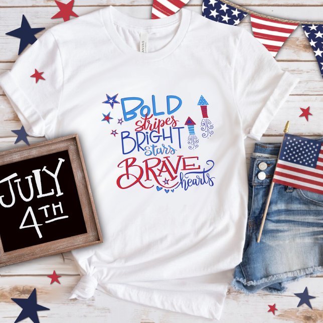 Fet och Modig USA Roligt Inspiritivity T-Shirt (Skapare uppladdad)