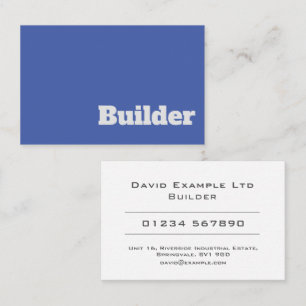 Fet och rensa General Builder-design Visitkort