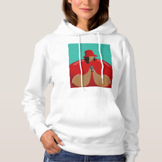 Fet och Snyggt Girl in Red T Shirt