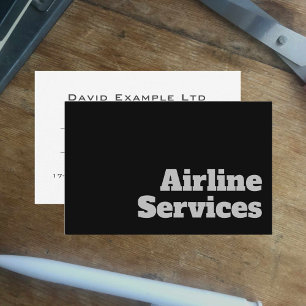 Fet och tydlig design - Flygplatstjänster Visitkort