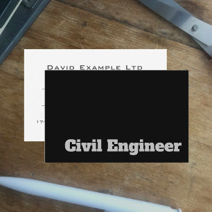 Fet och tydlig design för civila Ingenjör Visitkort