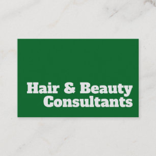 Fet och tydlig design - Hair & Beauty Consultants Visitkort