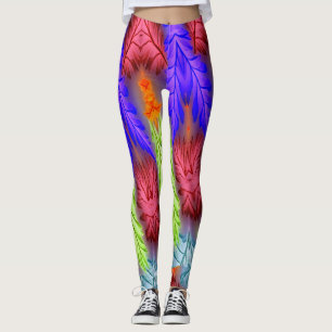 Fet och vacker färgstark "Ratti_Kreativ_Arts" Le Leggings