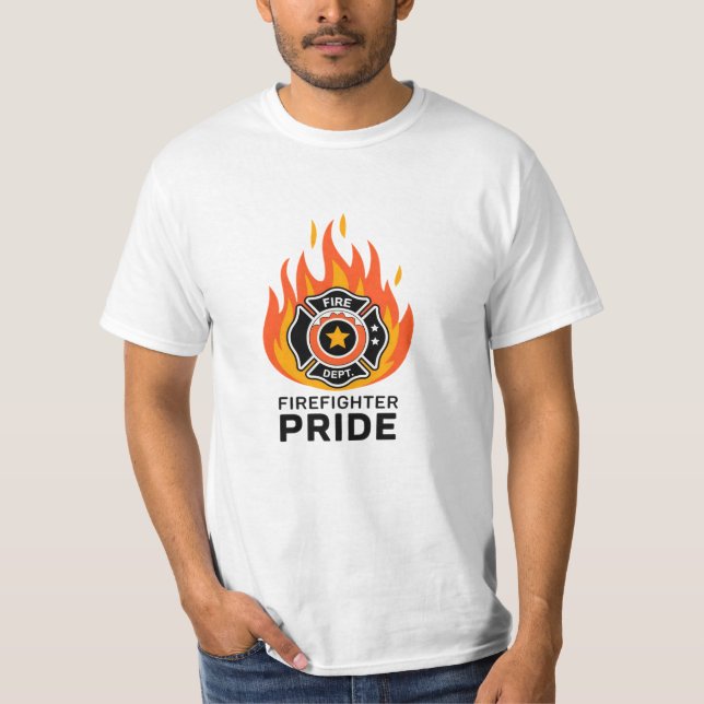 Fet och vismisk Firemen Apprecision Art T Shirt (Framsida)
