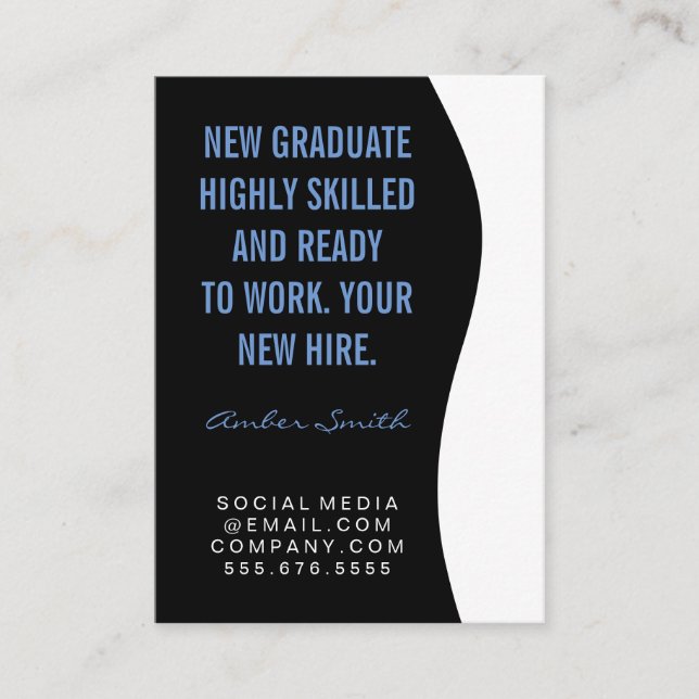 Fet offert/blå visitkort (Framsida)