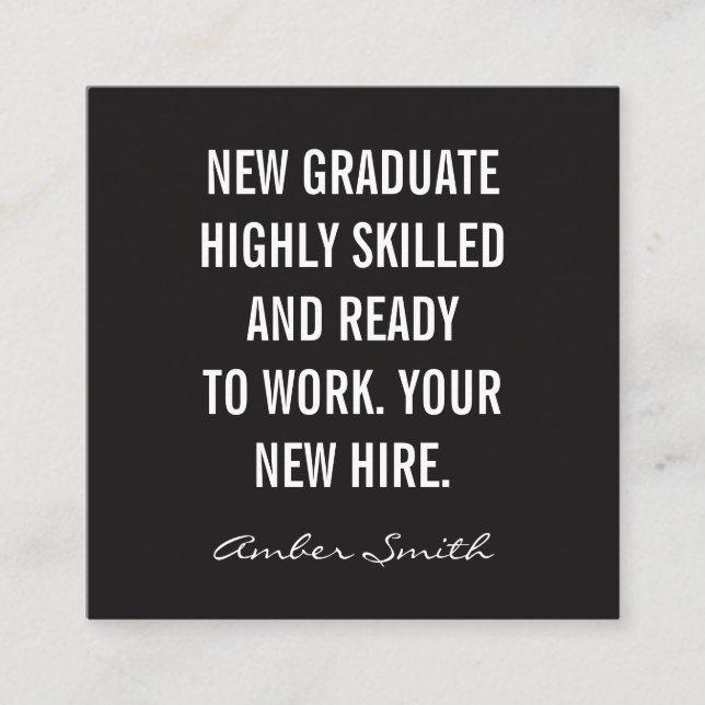 Fet offert fyrkantigt visitkort (Framsida)