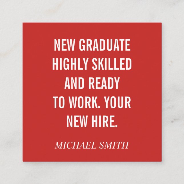 Fet offert fyrkantigt visitkort (Framsida)